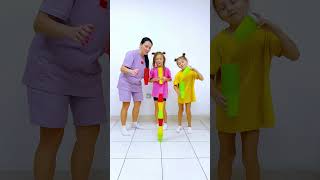 Who is a loser? Cups game! #shorts Eva Alisa Family Shorts 