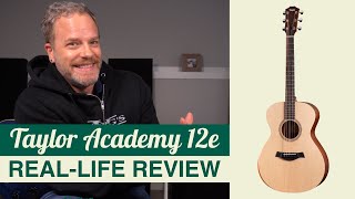 Video thumbnail for Taylor Academy 12e Acoustic Guitar - Real Life Review by The Guitar Fam