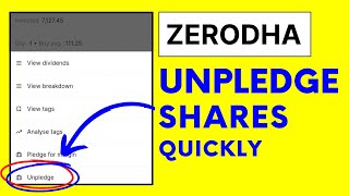 How to Unpledge Pledged Shares in Zerodha Kite | How to Unpledge Shares in Zerodha