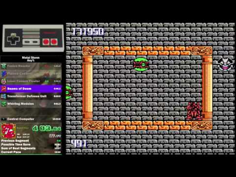 Metal storm (NES) speedrun in 11:33 (With death warp)