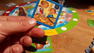 Kinder Brettspiel "Rund um den Kalender" gespielt mit erklärenden Kommentaren