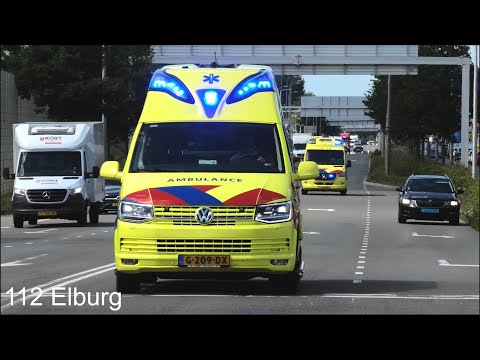 A1 Ambulances uit Drenthe, Overijssel & Flevoland met spoed naar het Isala ziekenhuis in Zwolle