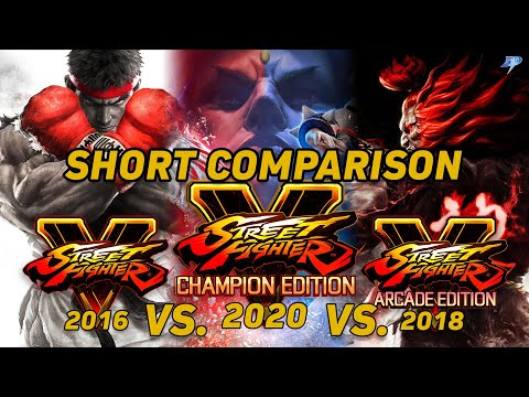 Street Fighter 5 VS SF5: Arcade Edition VS SF5: Champion Edition | Short Comparison - Dani Plays