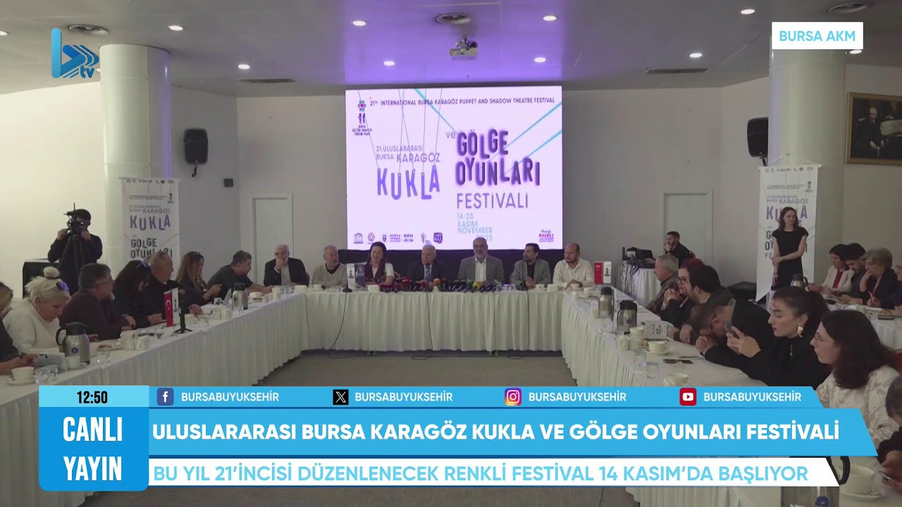 🎥 CANLI | 21. Uluslararası Bursa Karagöz Kukla ve Gölge Oyunları Festivali Tanıtım Toplantısı