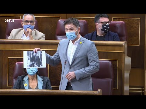 Rufián: "A Felip VI el va votar un espanyol: Francisco Franco"