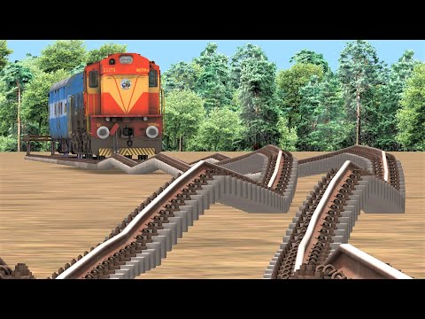 Train vs Risky Railway Tracks | Train Simulator 2022 –Indian Railways |