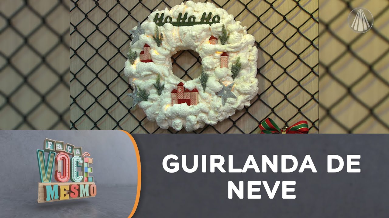 É hoje que você aprende a fazer uma Guirlanda de Neve SUPER diferente
