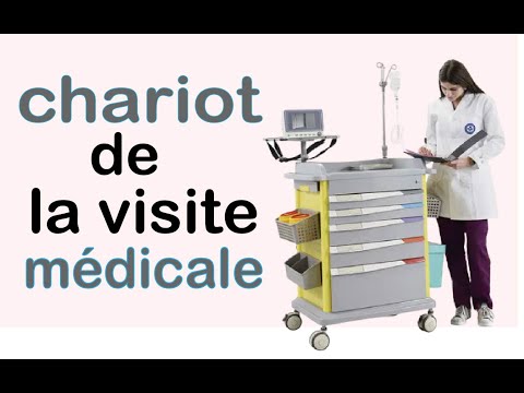chariot de la visite médicales ; préparation du matériels