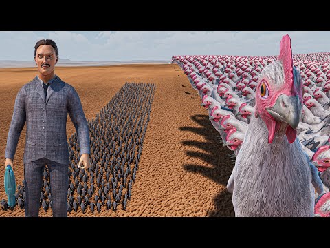 1000 NIKOLA TESLA  vs 100.000 GIANT CHICKENS - Ultimate Epic Battle Simulator 2 UEBS 2