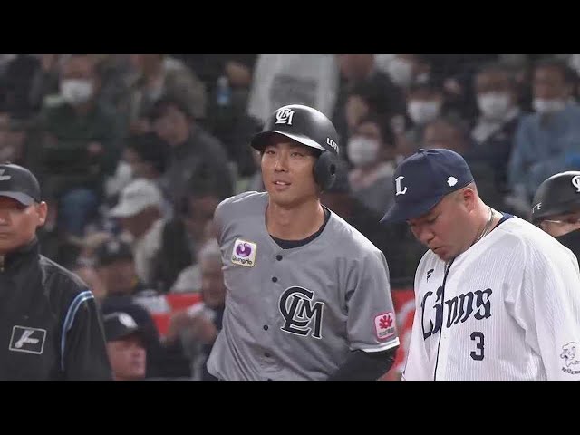 【6回表】詰まりながらもセンター前へ!! マリーンズ・茶谷健太のタイムリーヒットで追加点を挙げる!!  2023年5月9日 埼玉西武ライオンズ 対 千葉ロッテマリーンズ