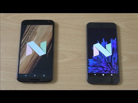 Nexus 6 Android 7.0 Nougat vs Google Pixel XL - Speed Test!
