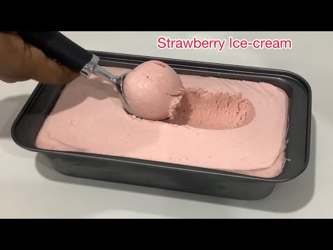 Easy Homemade Strawberry Ice Cream Recipe | Just 3 Ingredients