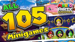Mario Party Superstars: All 105 Minigames! (Full Rounds + Item Minigame Compilation)