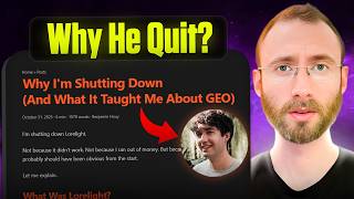 He Shut Down His AI SEO Startup After This Brutal Realization