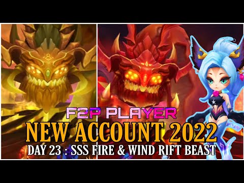 DAY 23 : SSS FIRE & WIND RIFT BEAST TEAM !!! NEW ACCOUNT 2022 ON SUMMONERS WAR