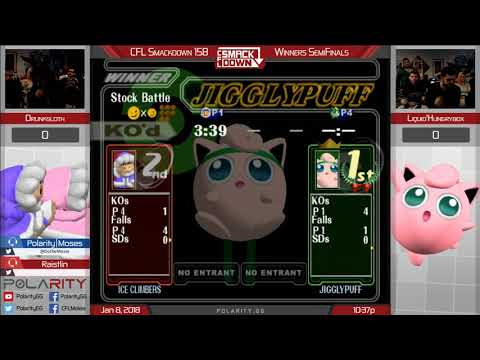 CFL Smackdown 158 Melee - Drunksloth (ICs) vs Liquid`Hungrybox (Puff) - Winners Semis