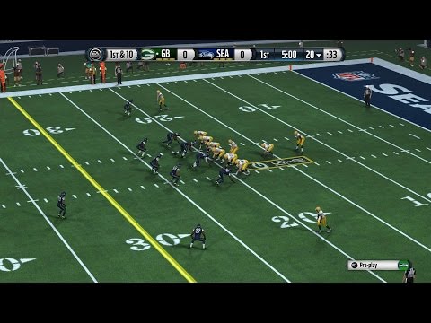 NFL Playoffs 2015 - Green Bay Packers vs Seattle Seahawks - 1st Qrt - Madden 15 PS4 - HD