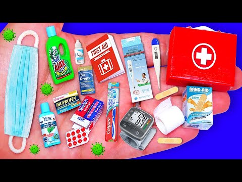 DIY: Botiquín en miniatura con tiritas, termómetro, pastillas, desinfectante, mascarilla y más