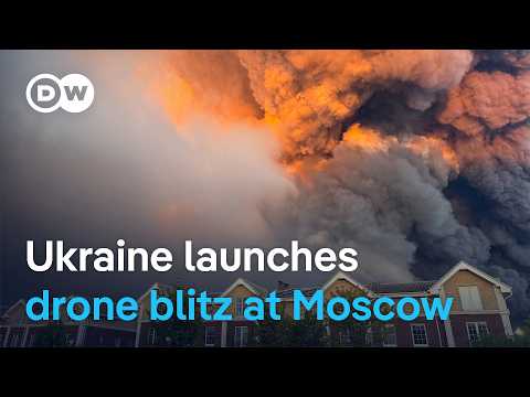Ukrainian forces launched more than 600 drones in two days at the Russian capital | DW News