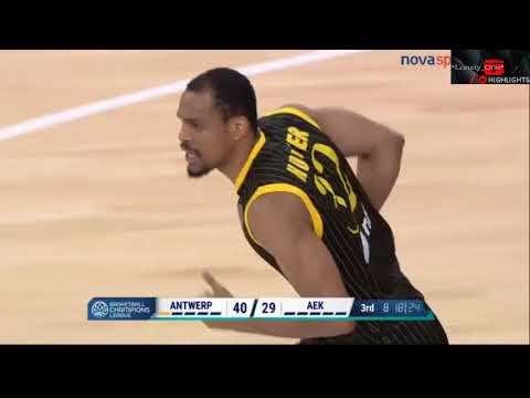 Αντβέρπ Τζάιαντς - AEK [64-71]BCL Highlights