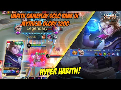 HARITH GAMEPLAY IN MYTHICAL GLORY | SOLO RANK!! | Mobile Legends