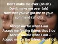 Glee - Don't Make Me Over (Lyrics)