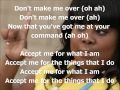 Glee - Don't Make Me Over (Lyrics) 