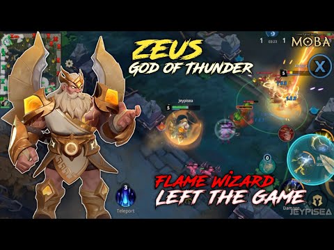 How to Carry the Team!! [ Zeus Gameplay + Best Build ] The Enemy Surrendered!! - AutoChess Moba!