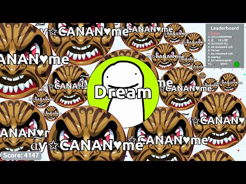 Agar.io but Dream speedruns it (68,366 Score in Agario)