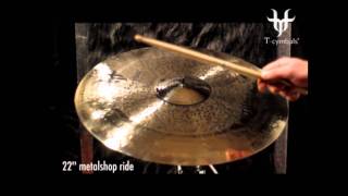 Video thumbnail for 22" metalshop ride by T-Cymbals