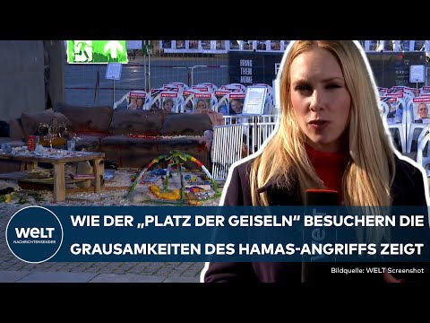 BERLIN: "Platz der Geiseln" zeigt die Grausamkeiten des Hamas-Angriffs auf Israel am 7. Oktober