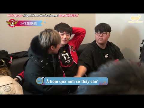 [SmilePeanut][Vietsub] Peanut ghé thăm SKT T1 tại phòng chờ chụp hình đầu mùa giải