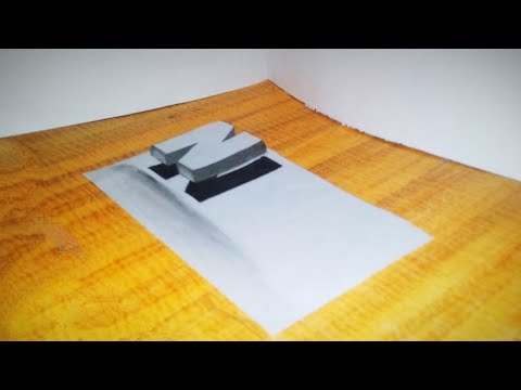 How to draw 3D letter "N" || How to draw 3D Floating Letter "N" || Step by step 3D letter "N" ||
