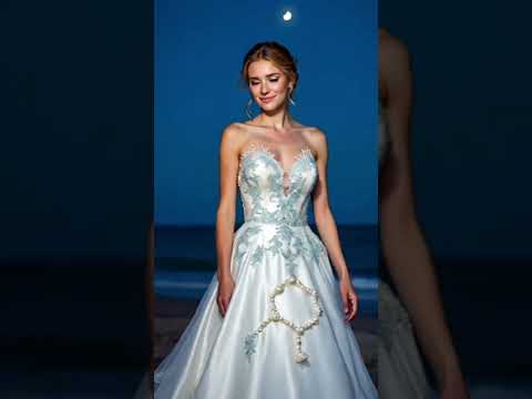 Cancer as a Wedding Dress 💫 Which Side Are You? #cancer #zodiacweddingdress #bridalfashion #shorts