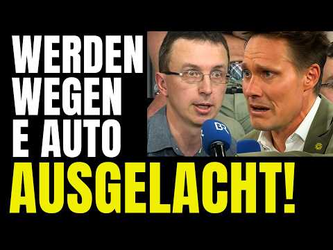 Plötzlich zerschmettert Mechaniker einen E-AUTO FAN von den GRÜNEN!