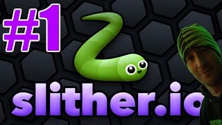 Slither.io Gameplay #1 - Snaking all my stuff (FACECAM) (PC)