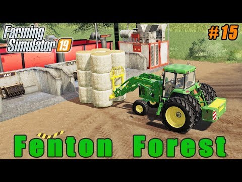 Feeding cows, making hay bales | Farming on Fenton Forest | Farming simulator 19 | Timelapse #15