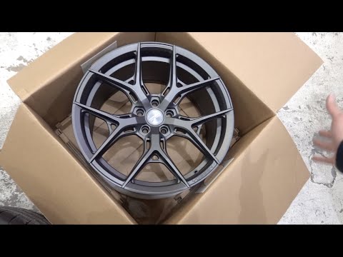 Tesla Model 3 Vossen Wheels HF 5 Matte Gunmetal Unboxing & Comparison to S21-01 Wheel
