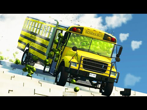 BEWARE OF WATERMELON! #4 (melon crushes) - BeamNG DRIVE | CrashTherapy