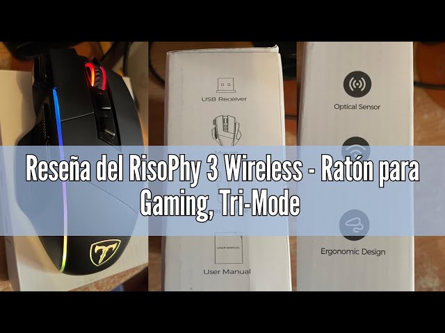 Vídeo relacionado con 3 Wireless - Ratón para Gaming, Tri-Mode 2.4G/USB-C/Bluetooth Mouse hasta 10000DPI, Chroma RGB retroiluminado, Ratón ergonómico con 8 Botones programables, Memoria incorporada, PC, Mac Gamer