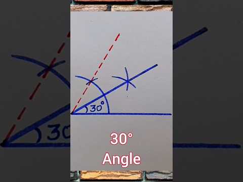 How to Construct 30 degree angle with compass | #shorts #short #ytshort #shortsvideo