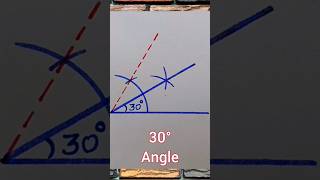 How to Construct 30 degree angle with compass | #shorts #short #ytshort #shortsvideo