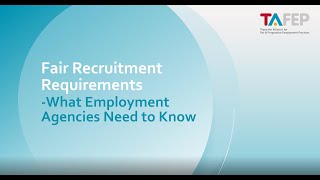 Fair Recruitment and Hiring Practices for Employment Agencies | TAFEP