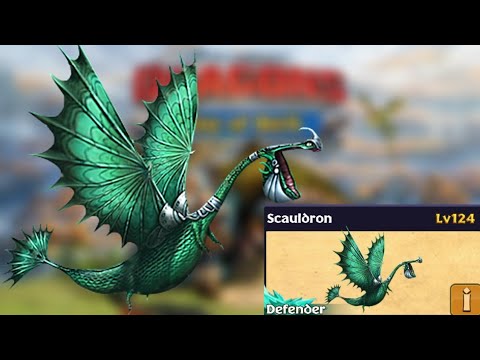 DEFENDER/BATTLE SCAULDRON Max Level 124 Titan Mode - Dragons:Rise of Berk