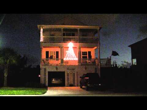 Amazing Grace Techno - Christmas Lights Show 2013 - Key West, Fl