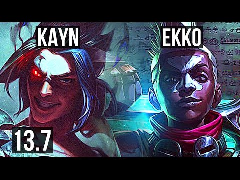 KAYN vs EKKO (JNG) | Quadra, 68% winrate, Dominating | KR Master | 13.7