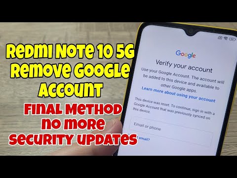 Xiaomi Redmi Note 10 5G (M2103K19G). Remove Google Account, Bypass FRP. Easy without PC.