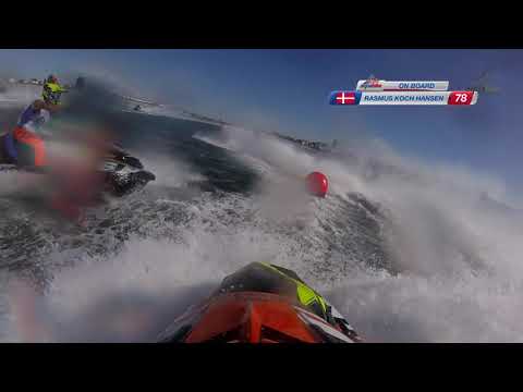 Grand Prix of Portugal, Moto 1: Jeremy Perez collides with Rasmus Koch Hansen