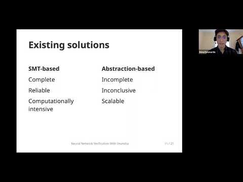 Verifying Neural Networks with Imandra - Remi Desmartin's - LAIV MSc student