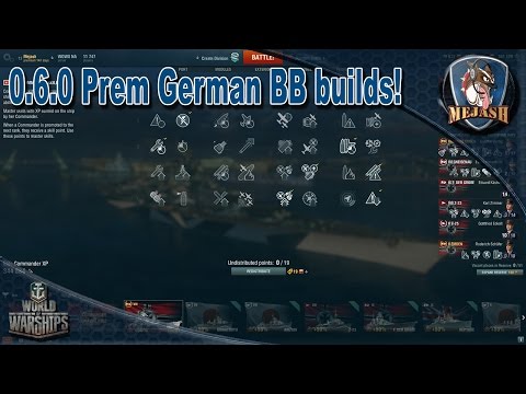 Premium German Battleship 0.6.0 Captain Builds Scharnhorst/Tirpitz